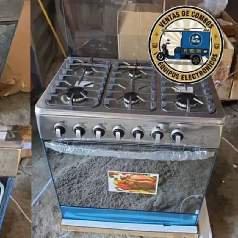 Cocina de Gas con Horno RUDENKOV 24" 6 Hornillas
