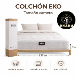 Colchón Camero marca Eko, sellado al vacío