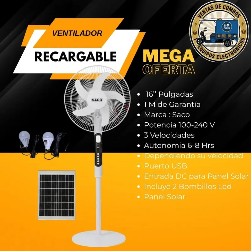 *VENTILADOR RECARGABLE SACO