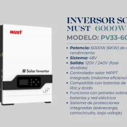 INVERSOR SOLAR MUSf MUST 6000W 1100 USD 