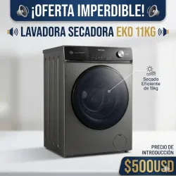 LAVADORA SECADORA al vapor EKO 11KG : 500 USD