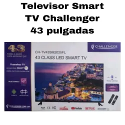 TELEVISOR SMART TV CHALLENGER 43' $ 250usd ( con base )