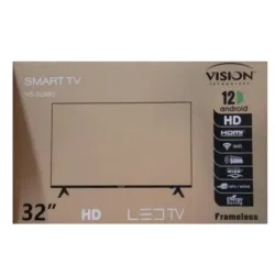 TELEVISOR VISIÓN SMART TV 32" CON BASE A LA PARED Y CAJITA INTERNA:190USD