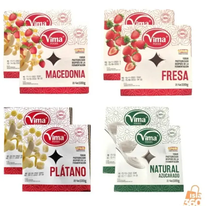 Yogurt (Fresa, Natural, Plátano y Macedonia)