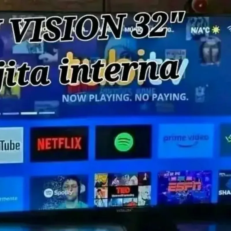 Smart TV Vision 32 pulgadas con cajita interna y soporte de pared