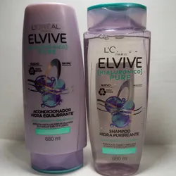 Juego de shampoo y acondicionador Loreal ELVIVE Pure
