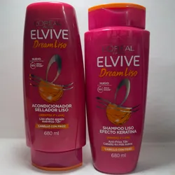 Juego de shampoo y acondicionador Loreal ELVIVE Dream liso