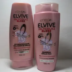 Juego de shampoo y acondicionador LOREAL ELVIVE glycolic gloss
