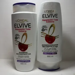 Juego de shampoo y acondicionador LOREAL ELVIVE reparación total extreme