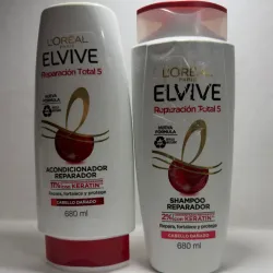 Juego de shampoo y acondicionador LOREAL ELVIVE reparación total