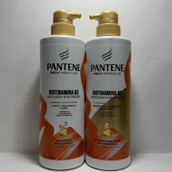 Juego de shampoo y acondicionador PANTENE 510 ml biotinamina B3
