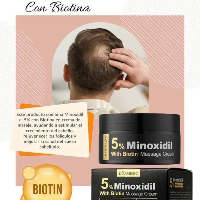 Crema de Minoxidil y Biotina