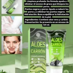 Limpiador Facial de Aloe y Carbón
