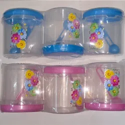 Set de 3 pozuelos con sus cucharitas
