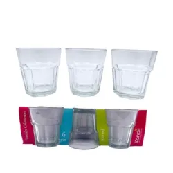 Set de 6 vasos de cristal 