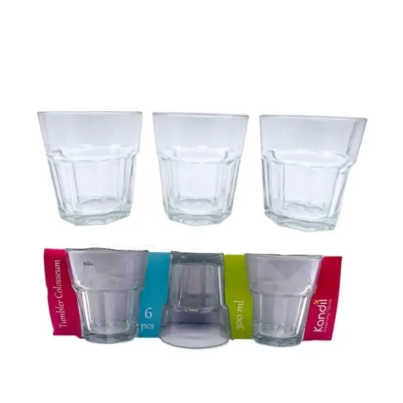 Set de 6 vasos de cristal 