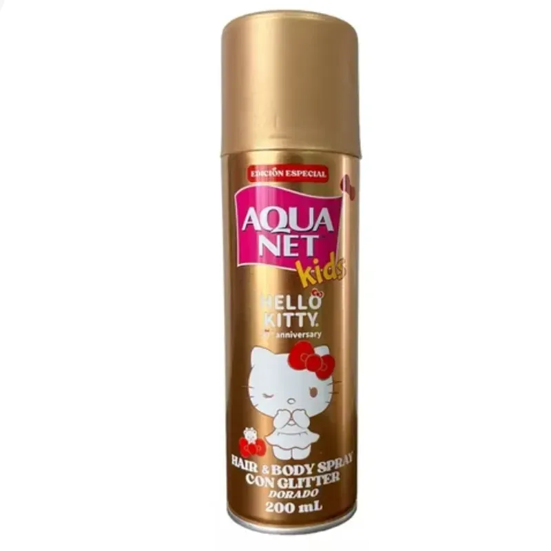 Aqua Net Spray Glitter Hello Kitty cabello y cuerpo