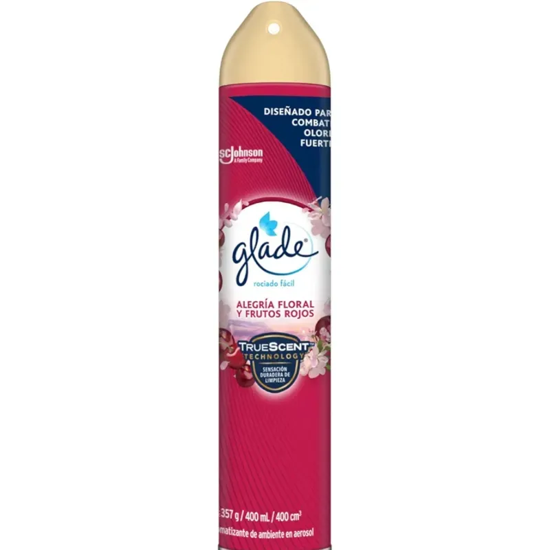 Aromatizante Glade en aerosol Alegría floral 💐 y frutos rojos 🍒
