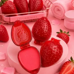 Bálsamo labial doble en forma de fresa 🍓