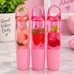 Bálsamo labial en barra de frutas 🍑🍒🍓
