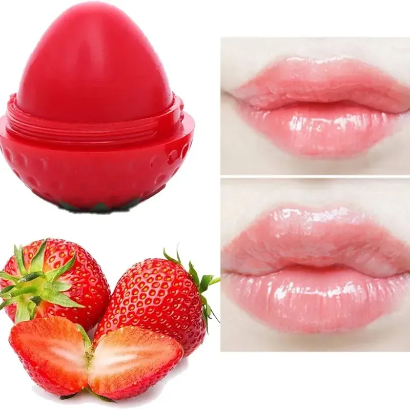 Bálsamo labial humectante e hidratante en forma de fresa 🍓 