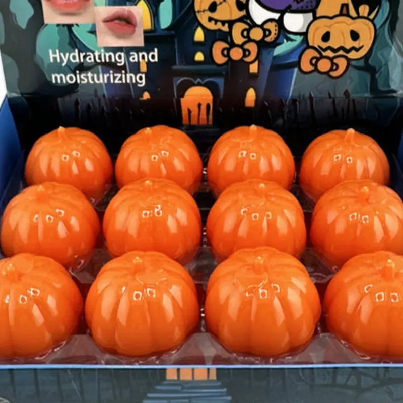 Bálsamo labial humectante e hidratante en forma de calabaza 🎃 