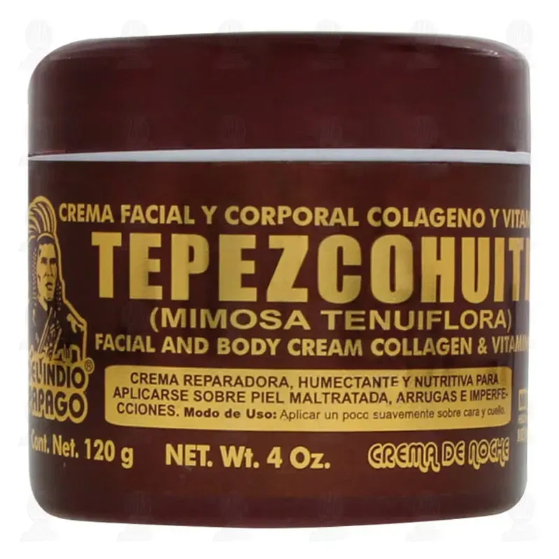 Crema corporal y facial del Indio Papago de Tepezcohuite.