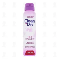 Desodorante Clean & Dry Fresh Flowers en aerosol
