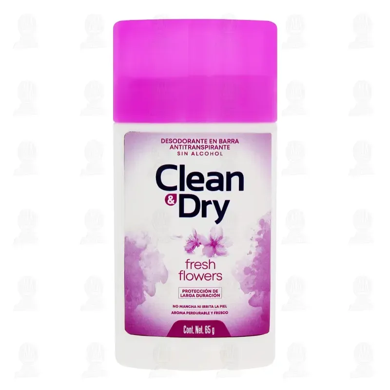 Desodorante en barra sin alcohol Clean & Dry Fresh Flower