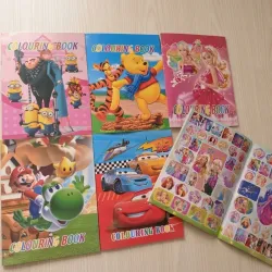 Libro de colorear con calcomanías