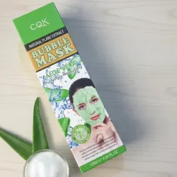 Mascarilla facial CQK burbujeante 🫧 con aloe vera 