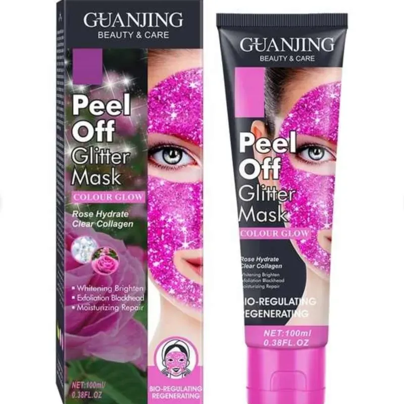 Mascarilla facial Guanjing peel off glitter 🌸✨️