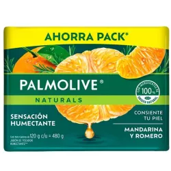 Pack de jabón Palmolive Naturals de mandarina y romero