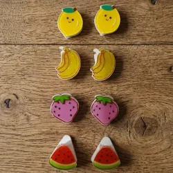 Pareja de pinzas pequeñas 🍋🍌🍓🍉