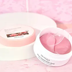 Parches para ojos Bioaqua con ácido hialurónico y rosa 🌹