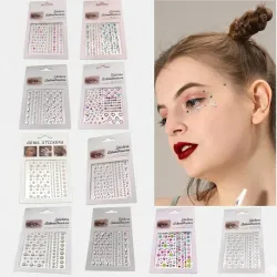 Perlas adhesivas para el cabello y maquillaje