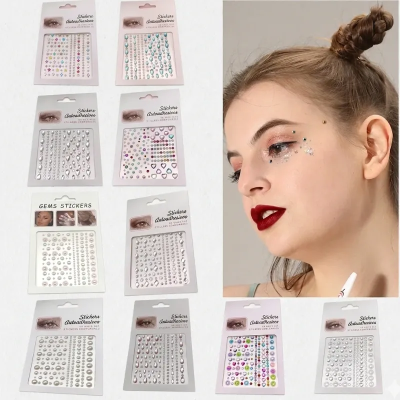 Perlas adhesivas para el cabello y maquillaje