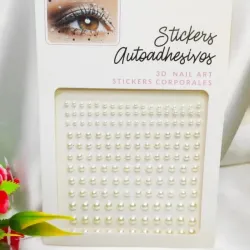 Perlas adhesivas para el cabello y maquillaje 