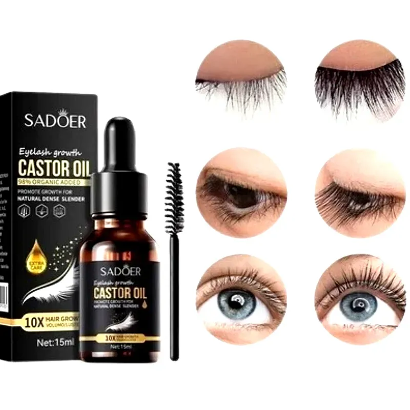 Serum Sadoer con aceite de castor para pestañas