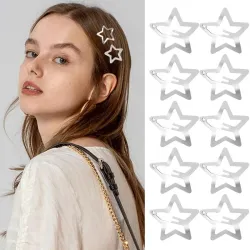 Set de 10 estrellas plateadas