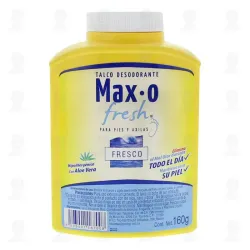 Talco Desodorante Max-O Fresh para pies y axilas aroma a fresco