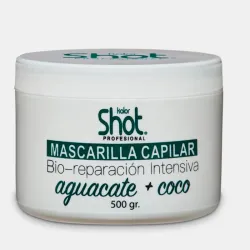 Mascarilla capilar bio-reparación intensiva aguacate y coco Shot