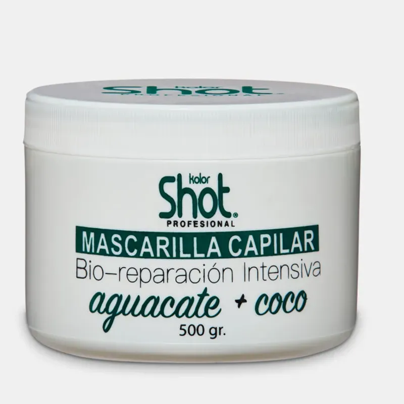 Mascarilla capilar bio-reparación intensiva aguacate y coco Shot
