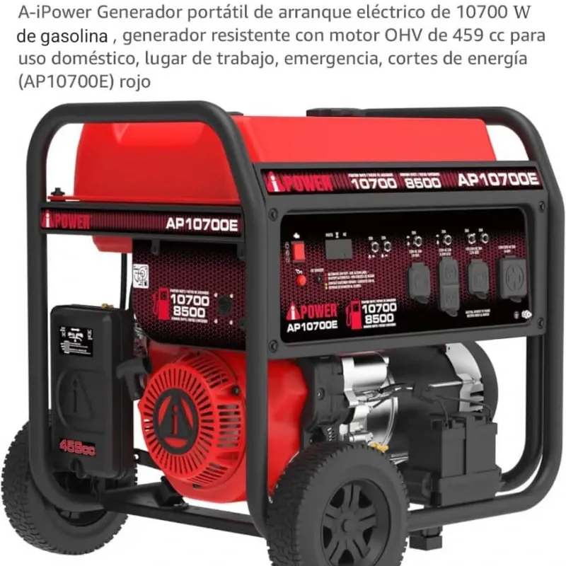 Generador A-ipower 10700W /120V-240V (Gasolina solamente)