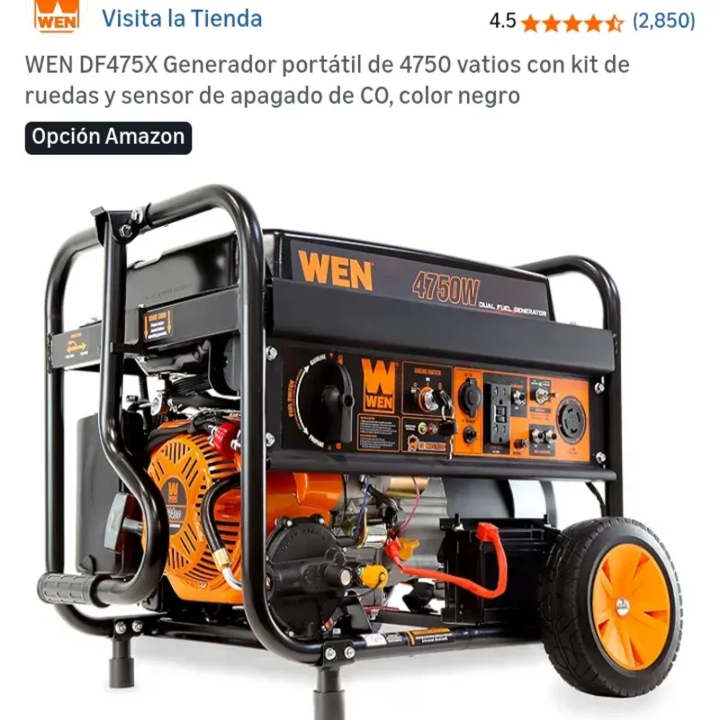 GENERADOR WEN DUALFUEL 4750W 110V/220V
