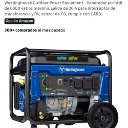 GENERADOR WESTINGHOUSE DUALFUEL 6600W