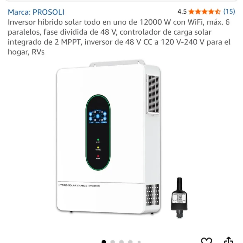 Inversor Híbrido Solar PROSOLI 12000W 48V