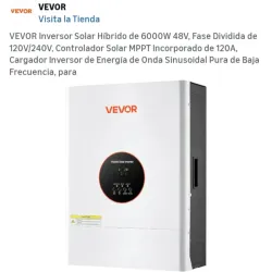 Inversor solar híbrido 6400W 120V/240V