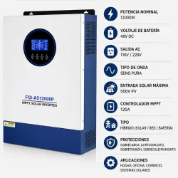 Inversor Solar Híbrido Anern 12000W