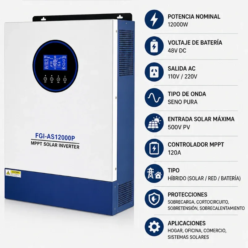 Inversor Solar Híbrido Anern 12000W